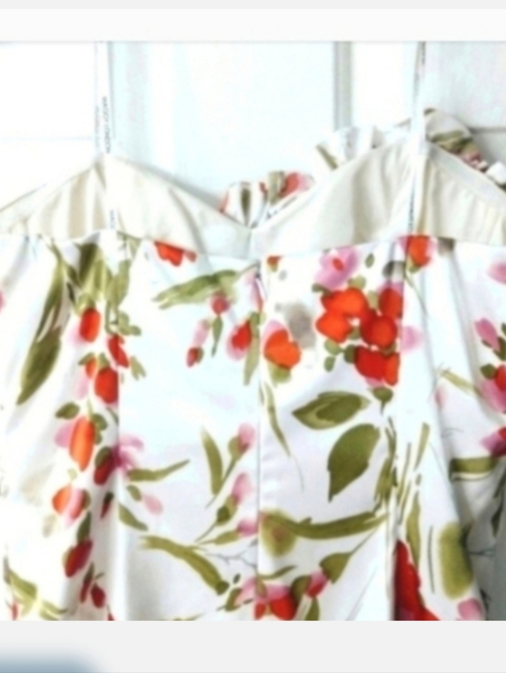 Maggie London formal satin summer floral strapless dress Pink Engagement - Picture 7 of 11